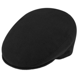 Traditional Kent Plain Black Flat Cap - Traclet