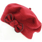 Red fleece beret made in France