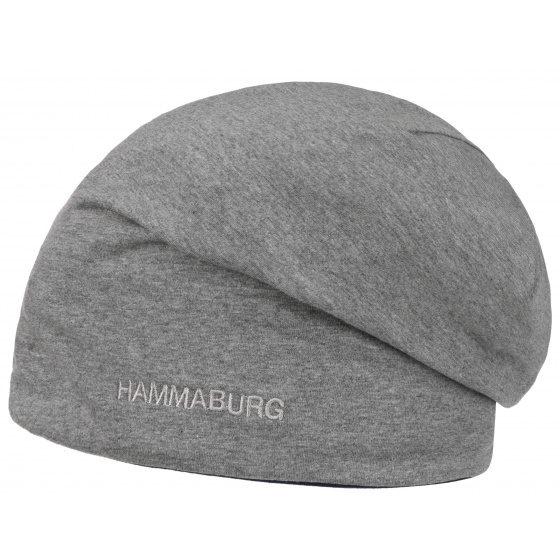Bonnet Long Ayden Réversible Coton Noir & Gris - Hammaburg