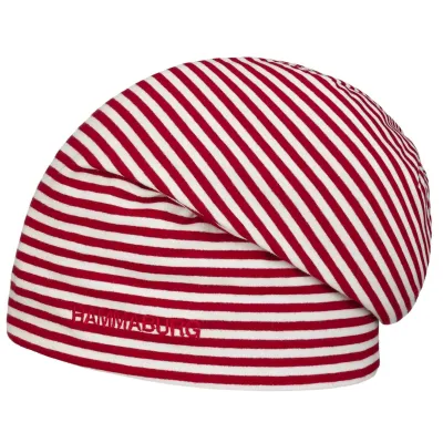 Bonnet Long Ayden Réversible Coton Rouge & Beige - Hammaburg