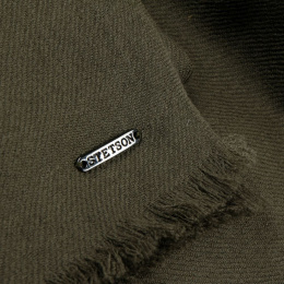 La Foly Olive Wool Scarf - Stetson