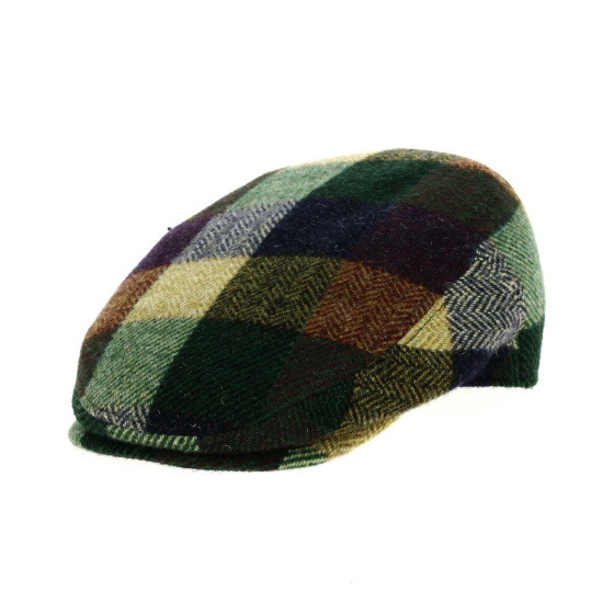 Casquette plate laine Justin à carreaux Traclet Casquette plate laine Justin à carreaux Traclet
