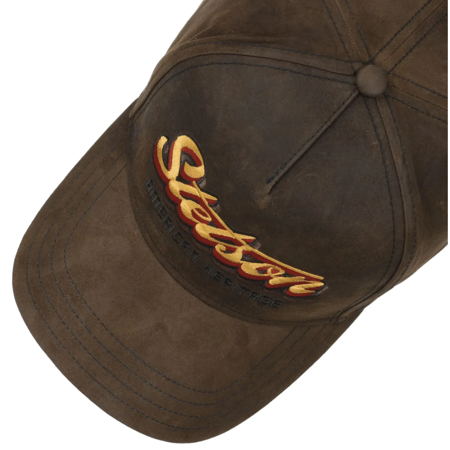 Stetson St James's Leather Trucker Cap - Brown, reference 20771chapellerie traclet