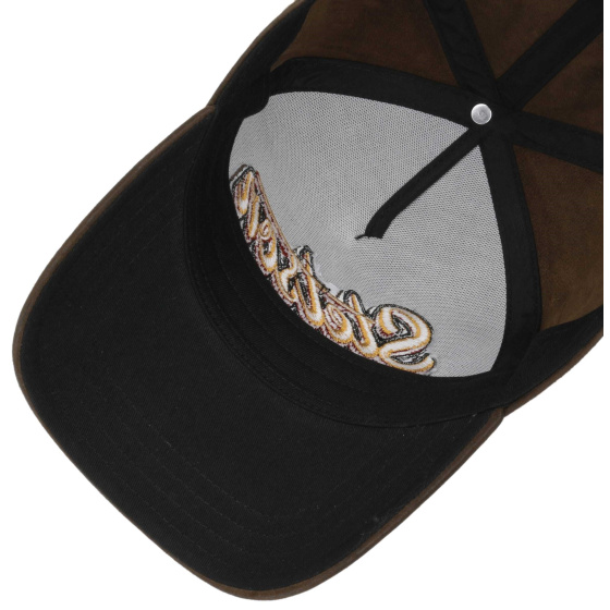 Stetson St James's Leather Trucker Cap - Brown