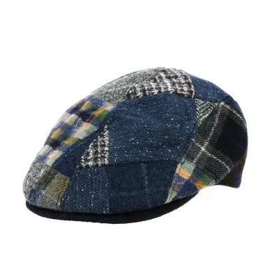 Blue Daffy flat cap patchwork Traclet - ref 20773