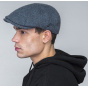 Brown Navy Flat Cap - Bailey