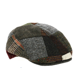 Daffy Brown Patchwork Flat Cap Traclet