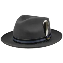 Chapeau Fedora Greenwich Feutre Laine Gris - Stetson Reference : 20786 | Chapellerie Traclet