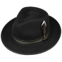 Stetson Greenwich Black Wool Felt Fedora Hat
