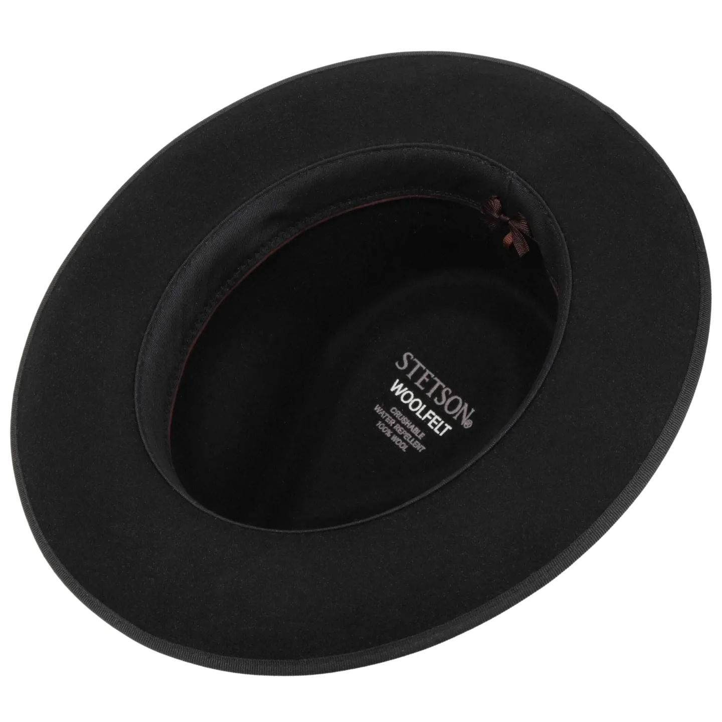 Chapeau Fedora Greenwich Feutre Laine Noir - Stetson  Reference : 20790 | Chapellerie Traclet