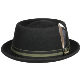 Farladey Pork Pie Felt Hat in Black - Stetson