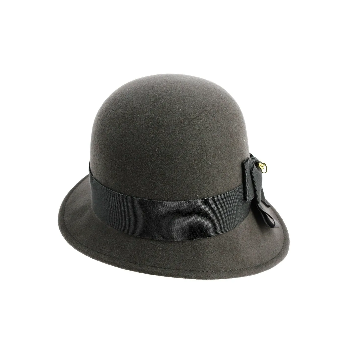 Maithe Grey Wool Felt Cloche Hat - Traclet Reference: 9621 | Traclet Hat Shop