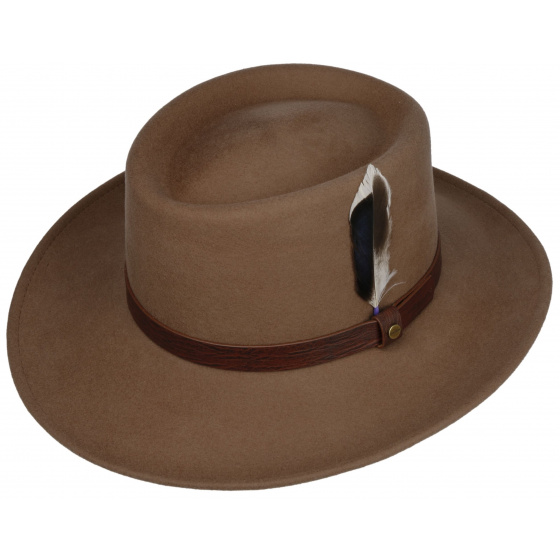 Chapeau Open Crown Woolfelt  Beige - Stetson Chapeau Open Crown Woolfelt  Beige - Stetson