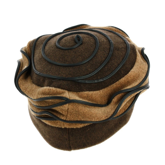 Béret Polaire Femme Lila Marron & Beige - Traclet Béret Polaire Femme Lila Marron & Beige - Traclet