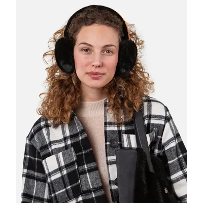Black Crochet Band Foldable Earmuffs - Barts Reference: 20804| Traclet Hat Shop