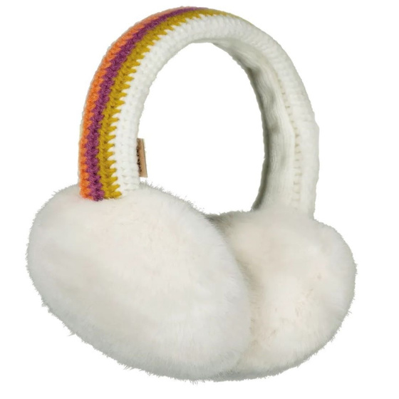 Foldable Earmuffs with Beige Crochet Band - Barts