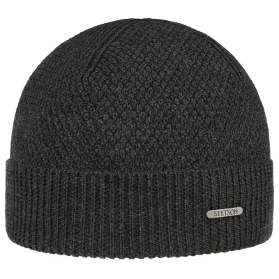 Kerman Anthracite Wool Beanie - Stetson Reference: 20816| Chapellerie Traclet