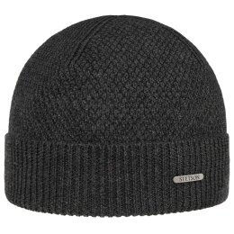 Kerman Anthracite Wool Beanie - Stetson