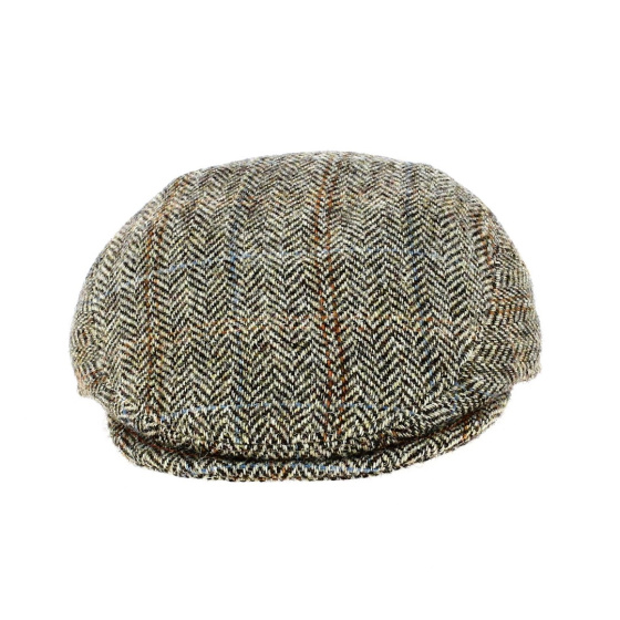 Brighton Harris Tweed Flat Cap Brown - Traclet
