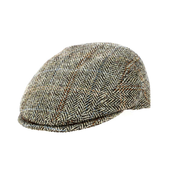Casquette Plate Brighton Harris Tweed Marron - Traclet
