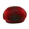 Justin Harris Tweed Red Plaid Flat Cap - Traclet - ref 20828 traclet hat shop