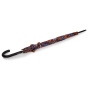 Seventies Flower Pattern Walking Stick Umbrella with Automatic Opening - Isotoner