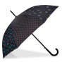 Walking Stick Umbrella Patchwork Feather Automatic Opening - Isotoner