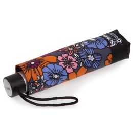 Parapluie 3 Sections Fleurs Seventies Ouverture Manuelle - Isotoner
