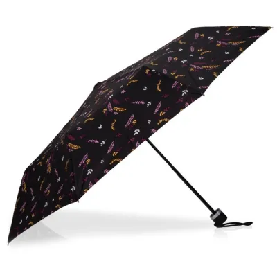 3-Section Wheat Pattern Manual Opening Umbrella - Isotoner ref 20738 traclet hat shop