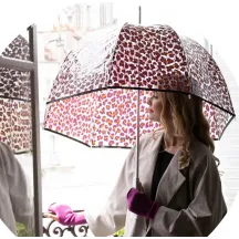 Transparent Leopard Bell Umbrella - Isotoner ref 20778 traclet hat shop