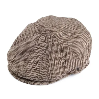 Brown Herringbone Newsboy Cap JAXON & JAMES - ref 20846