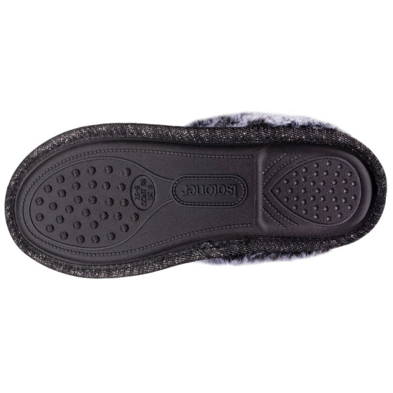 Chaussons Mules Femme Feutrine Dessin Femme - Isotoner Chaussons Mules Femme Feutrine Dessin Femme - Isotoner