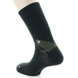 Chameleon Cotton Black Socks Made in France - Dagobert
