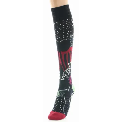 Women's Combed High Socks with Fish Pattern Made in France - Berthe Reference: 20860 Traclet hat shop