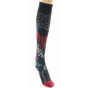 Women's Combed High Socks with Fish Pattern Made in France - Berthe