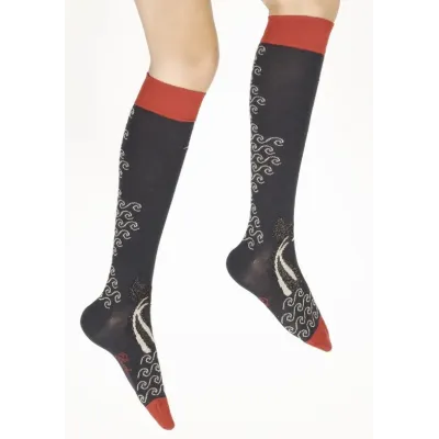 Chaussettes Femme Hautes Peignée La Baleine Made in France - Berthe