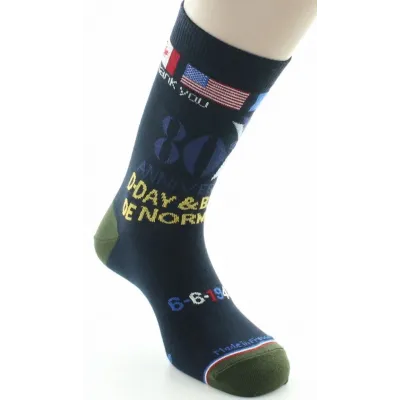 Commemorative Socks 80th Anniversary of D-Day in Normandy - Dagobert Reference: 20864| Chapellerie Traclet