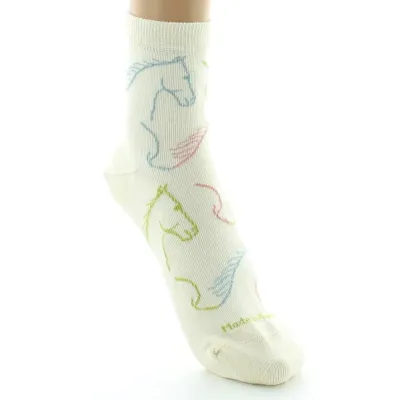 Chaussettes Femme Courtes coton cheval Made in France - Dagobert