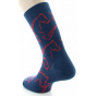 Women's Combed Wool Multicolored Patchwork Socks - Perrin