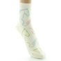 Women's Combed Wool Multicolored Patchwork Socks - Perrin