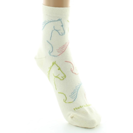 Chaussettes Femme Courtes coton cheval Made in France - Dagobert