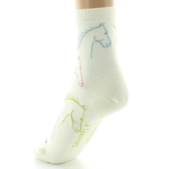 Women's Combed Wool Multicolored Patchwork Socks - Perrin