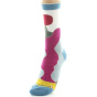 Women's Combed Wool Multicolored Patchwork Socks - Perrin