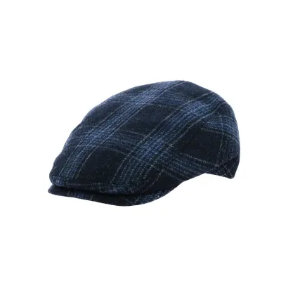 Traclet blue wool and cashmere flat coventry cap - ref 20875