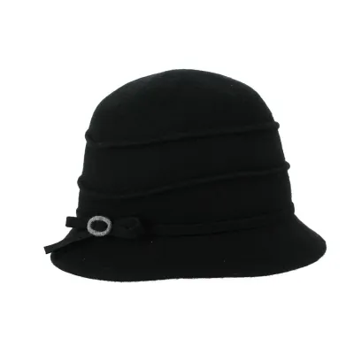 Chapeau cloche feutre laine Lidy