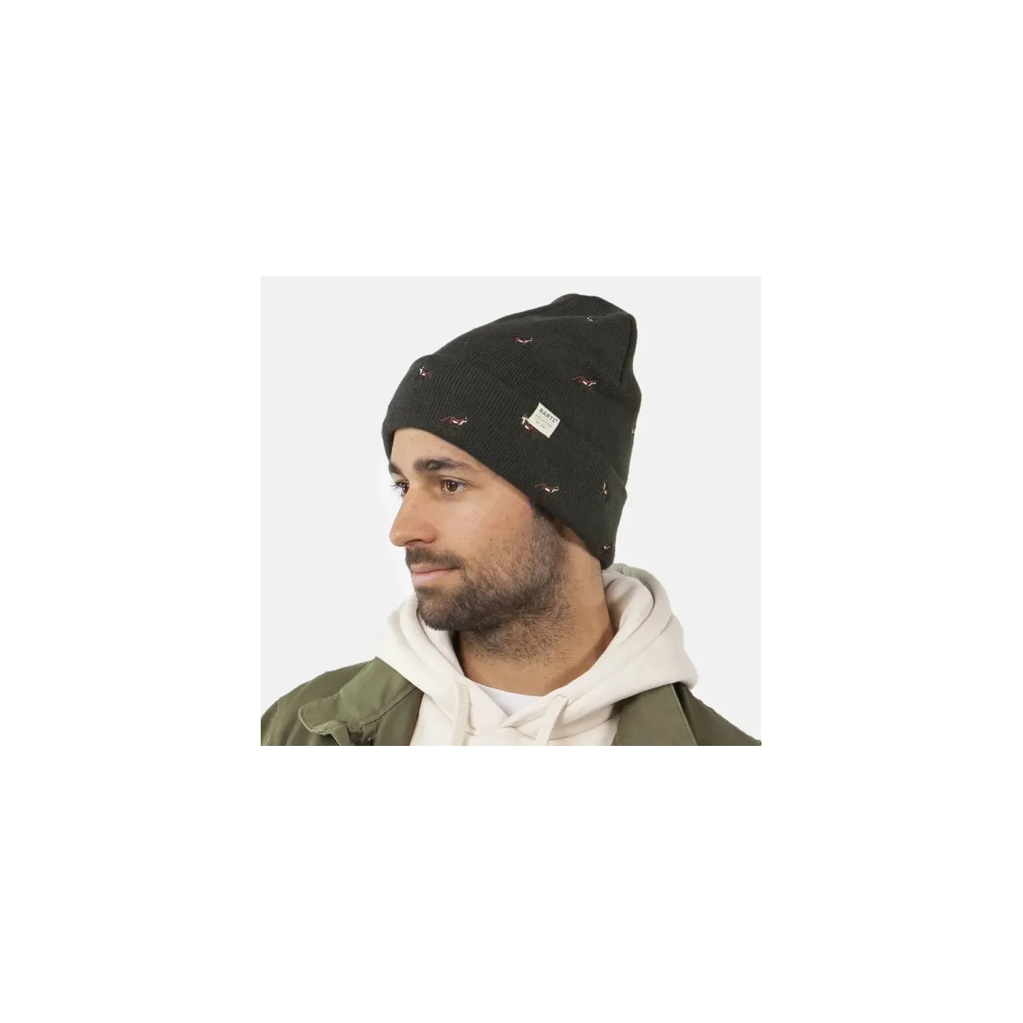Bonnet Court Vinson Broderie Renard kaki - Barts