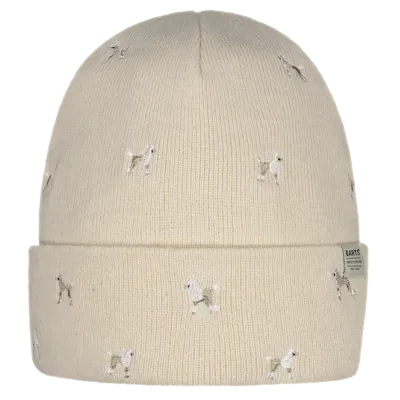 Bonnet Court Vinson Broderie Chien Crème - Barts
