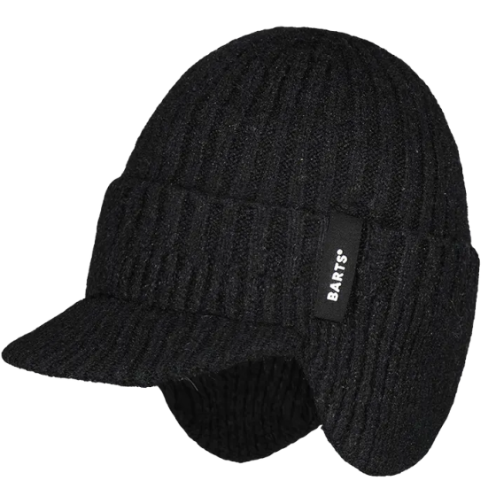 Bonnet Casquette Duncin Cache-Oreilles Noir - Barts
