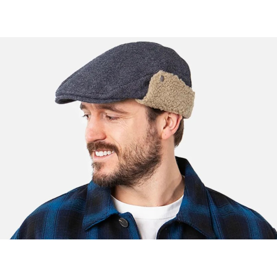 Casquette Plate Monzonite Cache-Oreilles Bleu - Barts