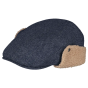 Blue Monzonite Flat Cap with Ear Flaps - Barts